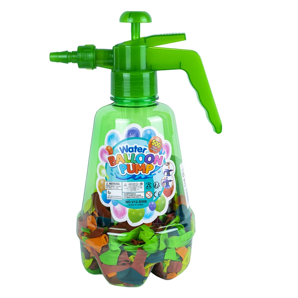 Water Balloon Pump Set with 100 Balloons - Green| V12-100S - Toys & Games - Lebanon