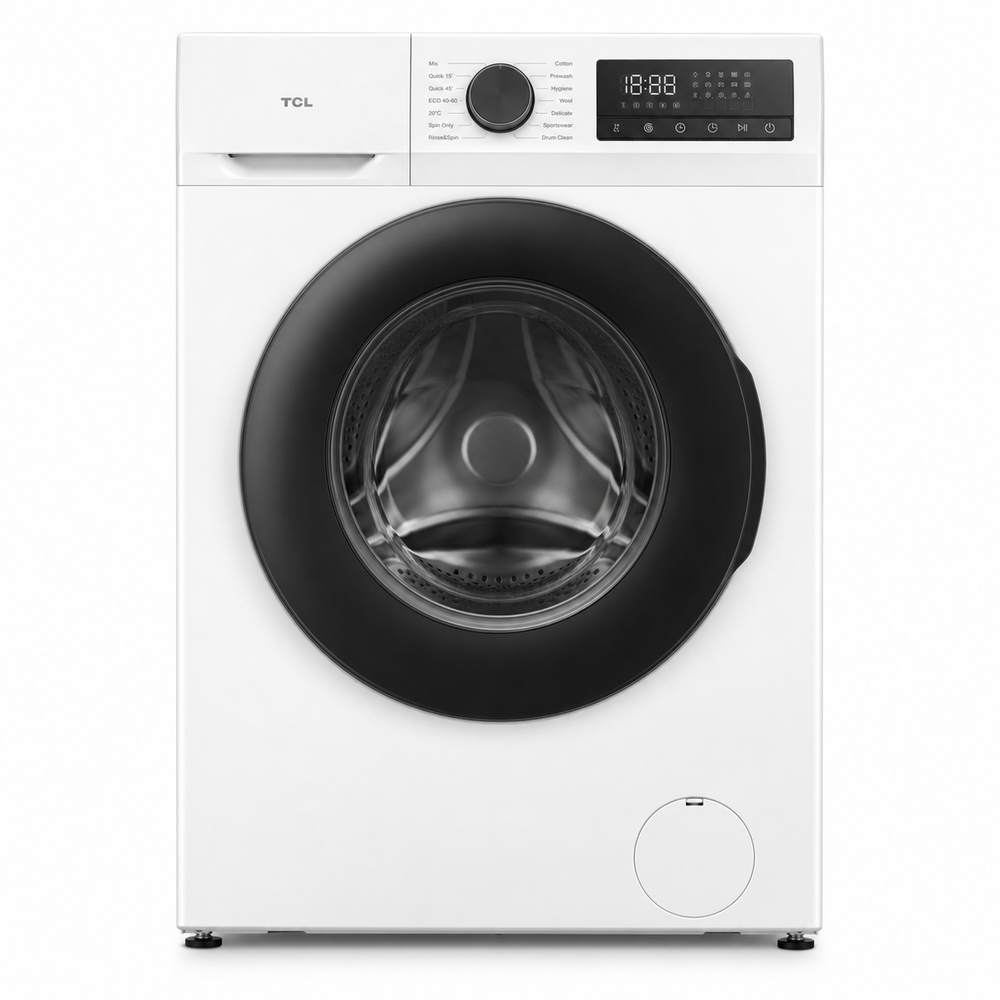 TCL TCL Front Load Washing Machine 9kg 1400 RPM BLDC Motor - White | P6809FLW(BU) - Home & Kitchen - Lebanon