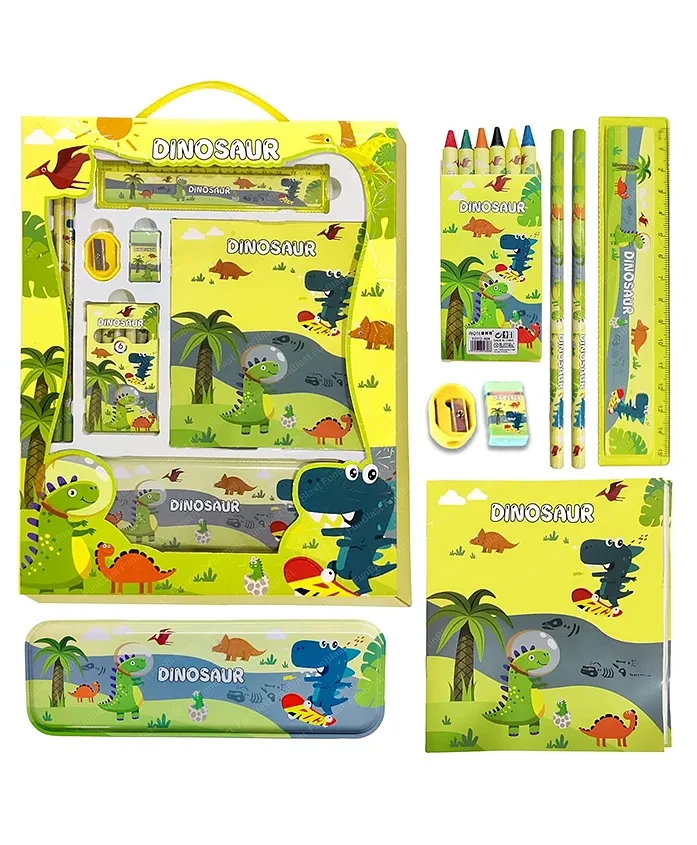 Dinosaur Stationery Gift Set - Dinosaur Theme - School Supplies Set | WJ1935L - Toys & Games - Lebanon