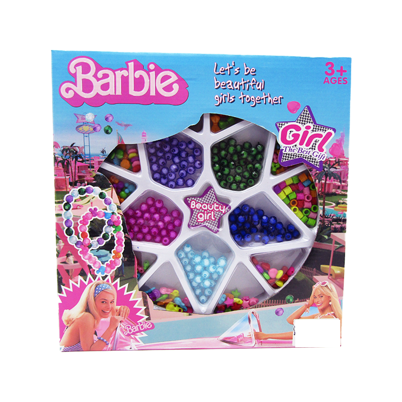 Barbie-Themed DIY Bead Bracelet Making Kit | 997-1BA - Toys & Games - Lebanon