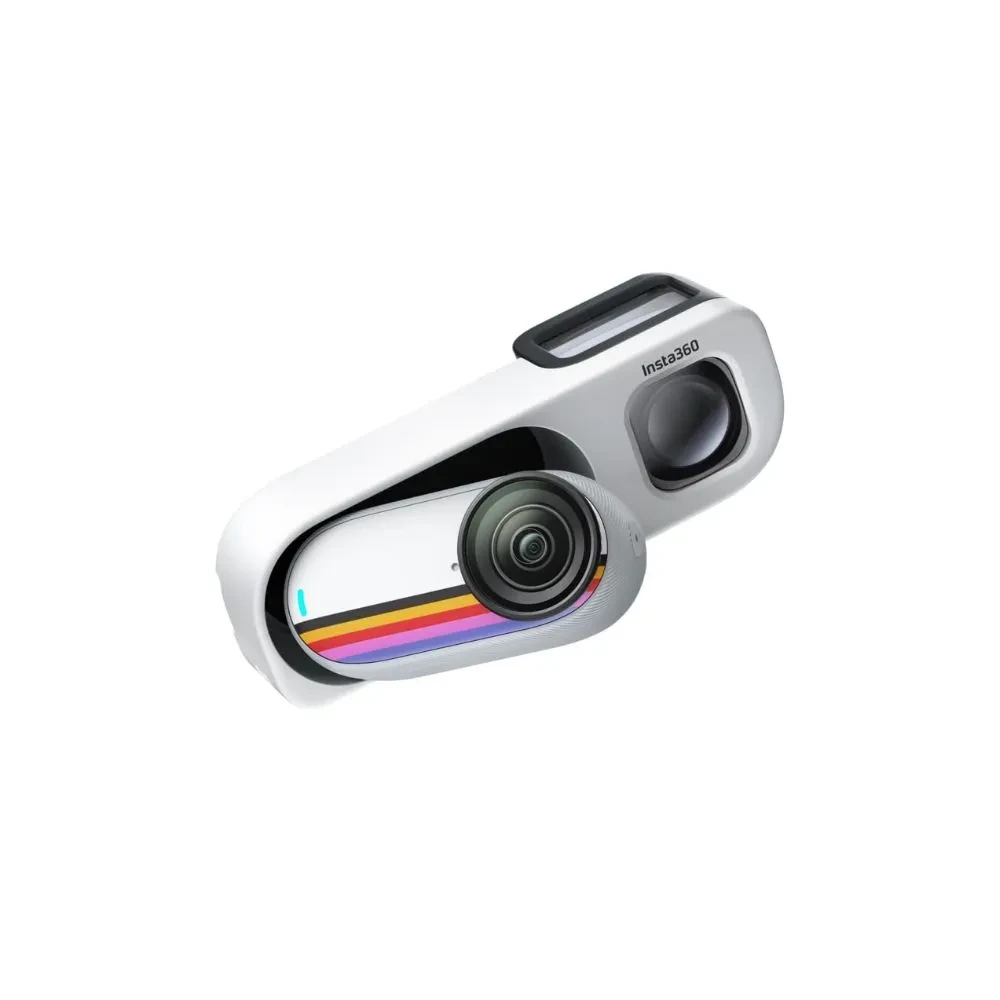 Insta360 Insta360 GO 3S Retro Bundle Special Edition - 4K Mini Action Camera - 128GB - Canvas White | CINSBATF-WHITE - TV, Cameras & Photography - Lebanon