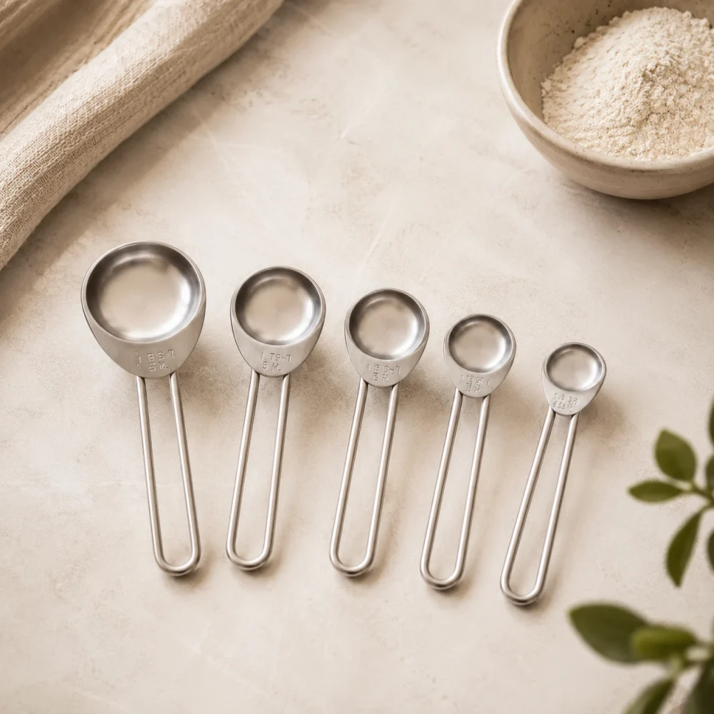 Karaca Karaca Crick Crack - 5-Piece Stainless Steel Measuring Spoon Set | 153.03.06.7176 - Home & Kitchen - Lebanon