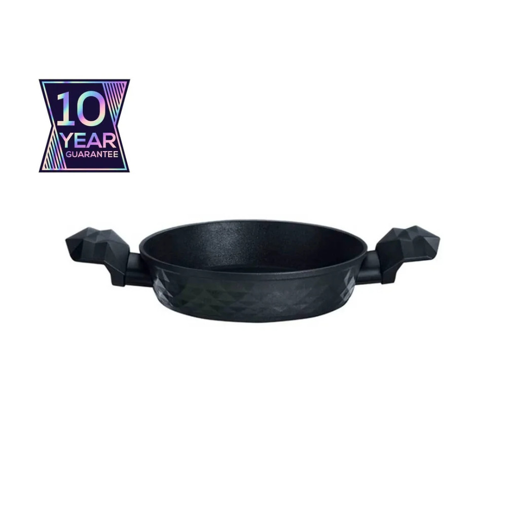 Karaca Karaca BioDiamond - 20cm Non-Stick Induction Shallow Pan with Antibacterial Handles - Black | 153.03.08.0417 - Home & Kitchen - Lebanon
