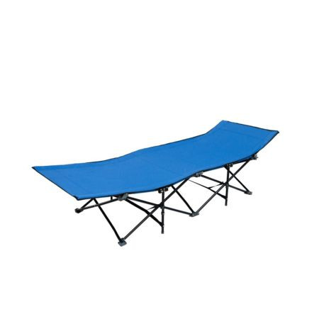 Portable Folding Camping Cot with Raised Headrest Blue | ALHY-8008-1 - Sports & Outdoors - Lebanon