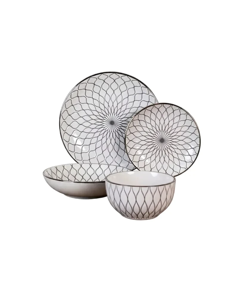 Dorsch Dorsch Blanc 24-Piece Stoneware Dinnerware Set | DH-09391 - Home & Kitchen - Lebanon