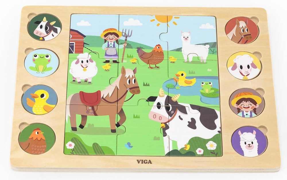 Viga Viga Find & Match Farm Puzzle | 44741 - Toys & Games - Lebanon