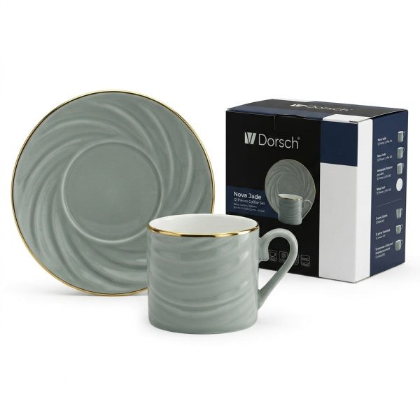 Dorsch Dorsch Nova Jade 12-Piece Coffee Cup Set | DH-09348 - Home & Kitchen - Lebanon