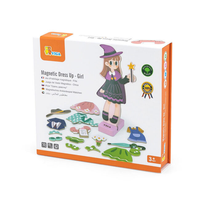 Viga Viga Wooden Magnetic Dress Up Girl Set | 44635 - Toys & Games - Lebanon