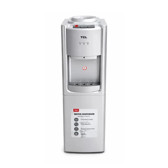 TCL TCL Top Load Water Dispenser 3 Taps with Cabinet Silver | TY-LWYR33W-S - Home & Kitchen - Lebanon