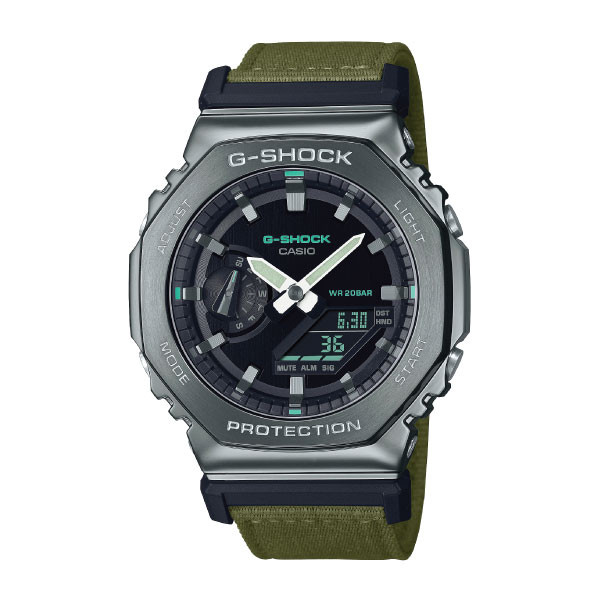 Casio Casio G-SHOCK Utility Metal Men Analog-Digital Watch - Green & Grey | GM-2100CB-3ADR - Phones & Wearables - Lebanon