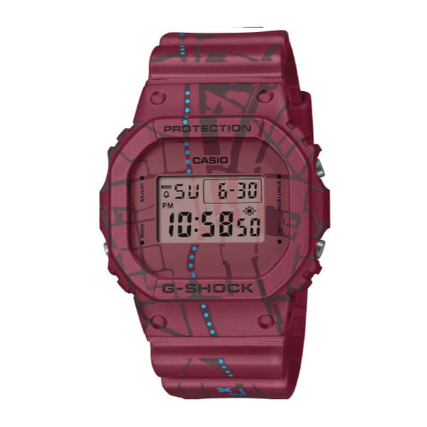 Casio Casio G-SHOCK Treasure Hunt Shibuya Casual Digital Men Watch - Red | DW-5600SBY-4DR - Phones & Wearables - Lebanon