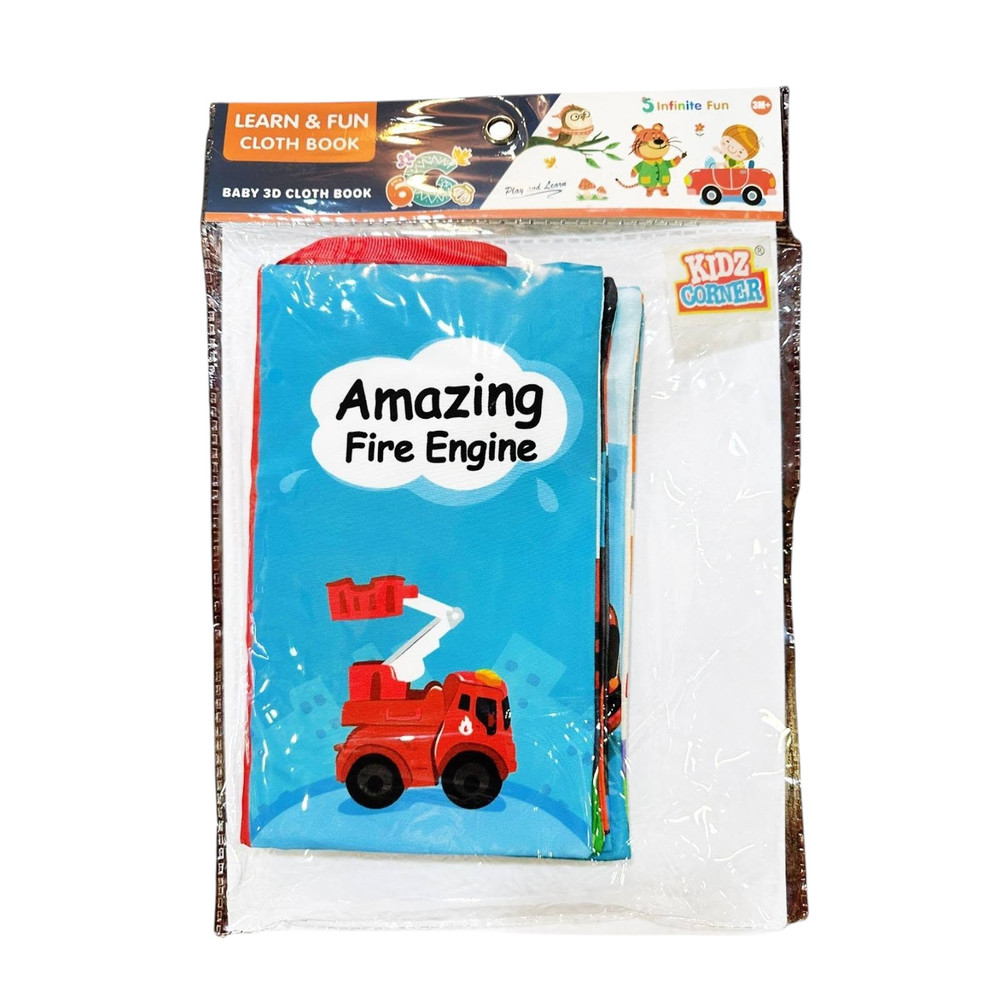Amazing Fire Engine Baby 3D Cloth Book | HF-A004-K - Toys & Games - Lebanon