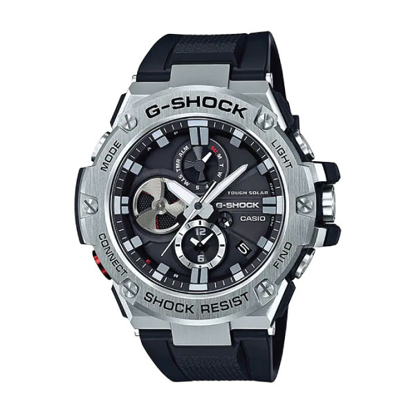 Casio Casio G-SHOCK G-STEEL Men Watch - Silver Black | GST-B100-1ADR - Phones & Wearables - Lebanon