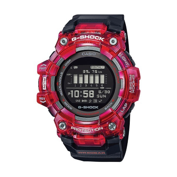 Casio Casio G-SHOCK Bluetooth Digital Men Watch - Red / Black | GBD-100SM-4A1DR - Phones & Wearables - Lebanon