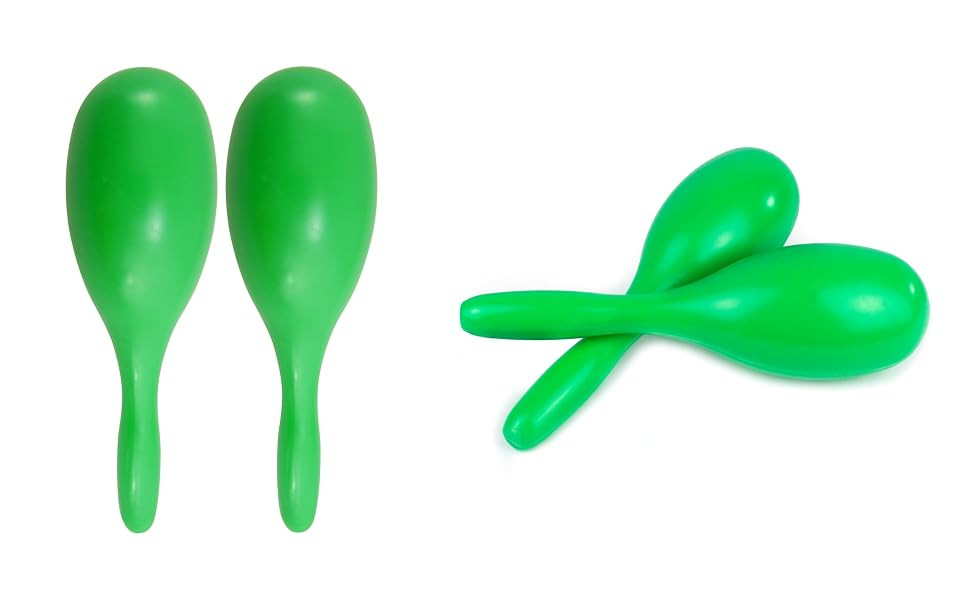 Green Plastic Maracas Musical Shaker Set | HD-30832A - Toys & Games - Lebanon
