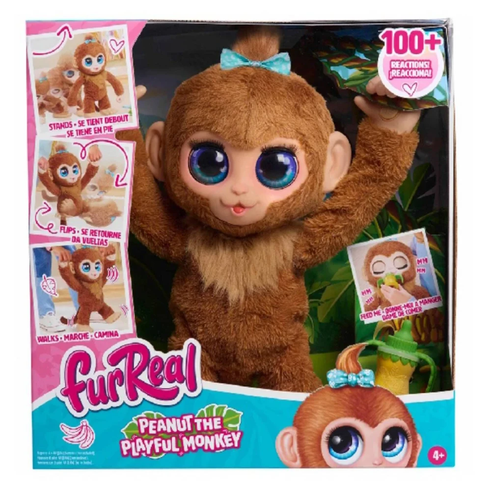 FurReal Peanut the Playful Monkey Interactive Plush | AL-BL-249 - Toys & Games - Lebanon