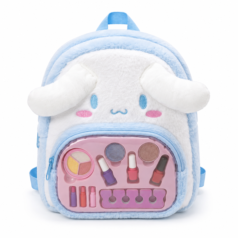 Copy of Black Mischievous Character Plush Backpack Pretend Makeup Set | ALHZB-4-Black - Beauty & Personal Care - Lebanon