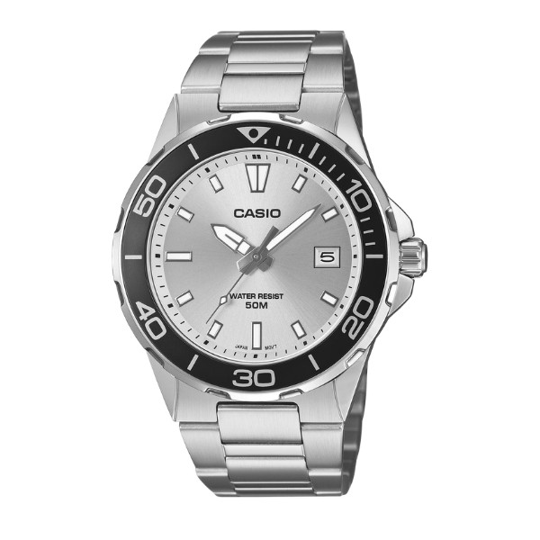 Casio Casio Men 3-Hand Watch - Silver | MTD-145D-7AVDF - Phones & Wearables - Lebanon