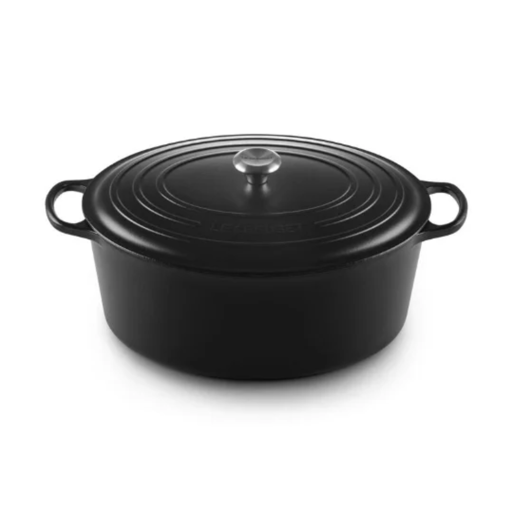 Le Creuset Le Creuset Cocotte Oval Evo 40cm Black | 0024147263388 (Without Box) - Home & Kitchen - Lebanon
