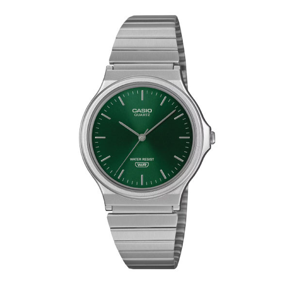 Casio Casio Unisex 3-Hand Watch - Green / Silver | MQ-24DA-3ADF - Phones & Wearables - Lebanon