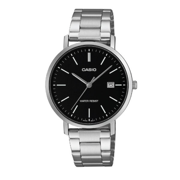 Casio Casio Men 3-Hand Watch - Black / Silver | MTP-VT05D-1EDF - Phones & Wearables - Lebanon