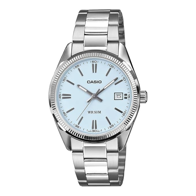 Casio Casio Unisex 3-Hand Watch - Blue / Silver | UTP-1302PD-2A2VDF - Phones & Wearables - Lebanon