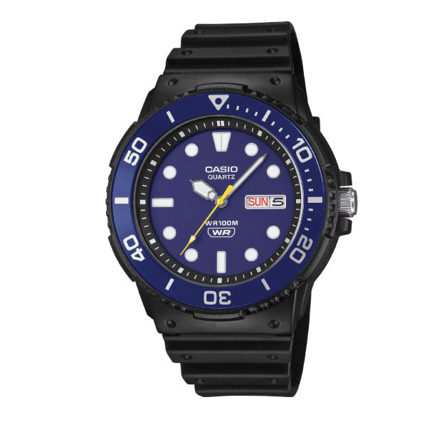Casio Casio Men 3-Hand Watch - Black / Blue | MRW-230H-2EVDF - Phones & Wearables - Lebanon