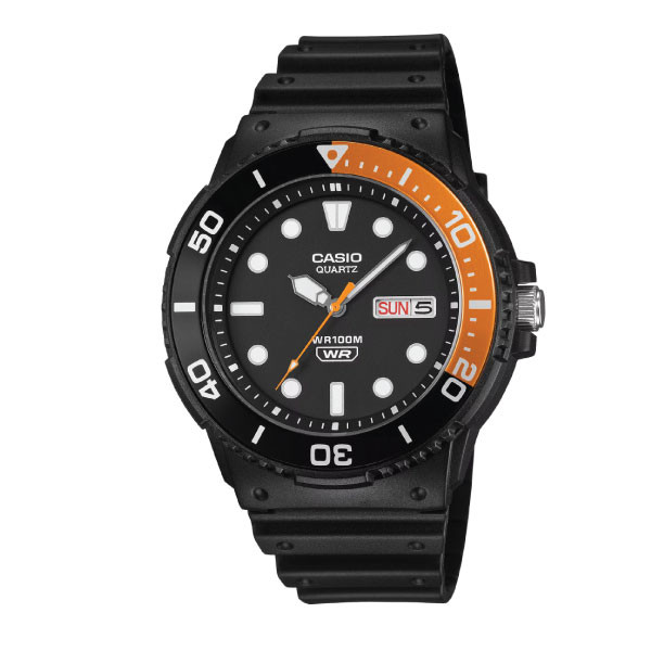 Casio Casio Men 3-Hand Watch - Black / Orange | MRW-230H-1E4VDF - Phones & Wearables - Lebanon