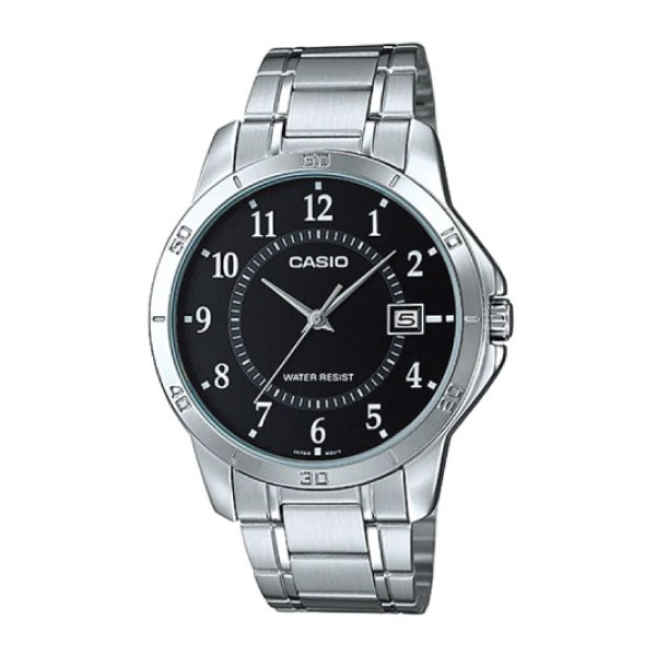Casio Casio Men 3-Hand Watch - Silver | MTP-V004D-1BUDF - Phones & Wearables - Lebanon