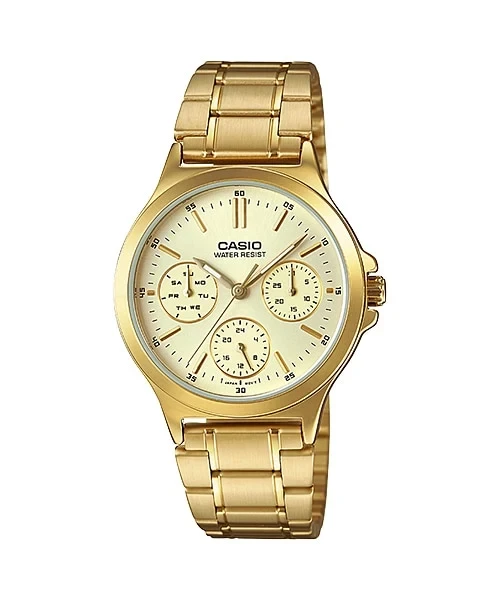 Casio Casio Women 3-Hand Watch - Gold Plated | LTP-V300G-9AUDF - Phones & Wearables - Lebanon