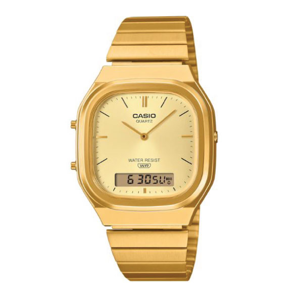 Casio Casio Vintage Analog-Digital Unisex Watch - Gold Plated | AQ-240EG-9ADF - Phones & Wearables - Lebanon