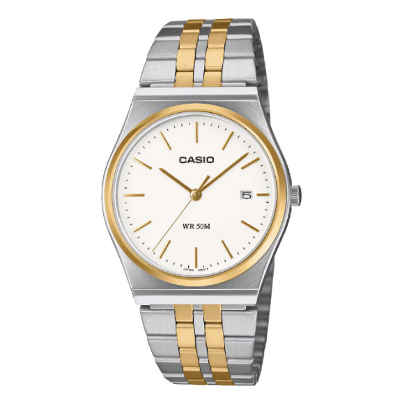 Casio Casio Men 3-Hand Watch - 2-Tone Gold / Silver | MTP-B145SG-7AVDF - Phones & Wearables - Lebanon