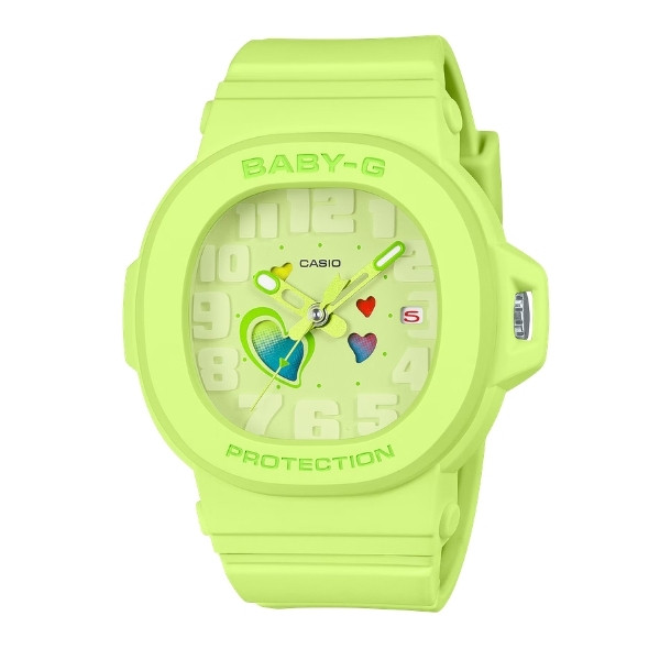 Casio Casio Baby-G Women Playful Hearts Series Analog Watch - Green | BGA-10-3ADR - Phones & Wearables - Lebanon