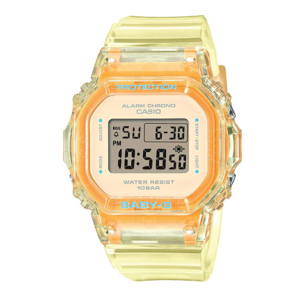 Casio Casio Baby-G Unisex Digital Watch - Semi-Transparent Yellow | BGD-565SJ-9DR - Phones & Wearables - Lebanon