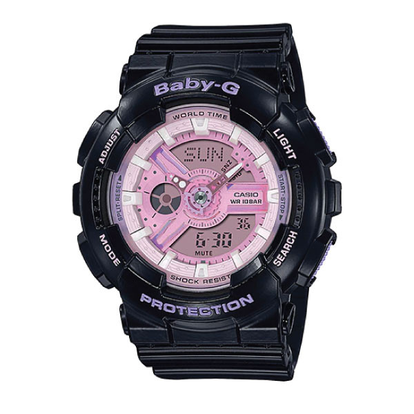 Casio Casio Baby-G Women Analog-Digital Watch - Black / Pink | BA-110PL-1ADR - Phones & Wearables - Lebanon