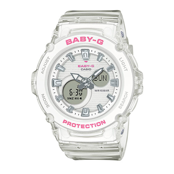 Casio Casio Baby-G Women Analog-Digital Watch - White | BGA-270S-7ADR - Phones & Wearables - Lebanon