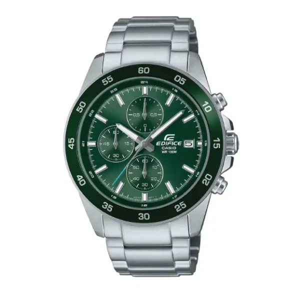 Casio Casio Edifice Men Chronograph Watch - Green Silver | EFR-526D-3AVUDF - Phones & Wearables - Lebanon