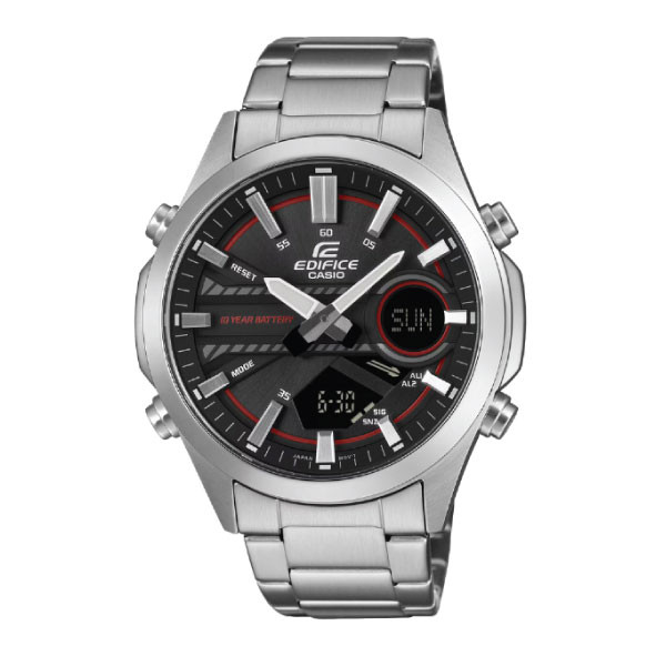 Casio Casio Edifice Men Analog-Digital Watch - Black Silver | EFV-C120D-1A4DF - Phones & Wearables - Lebanon