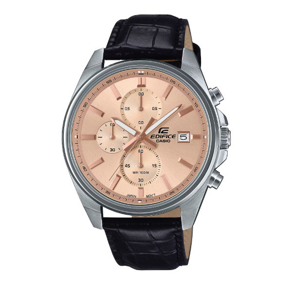 Casio Casio Edifice Men Chronograph Watch - Black Rose Gold | EFV-610EL-5AUDF - Phones & Wearables - Lebanon