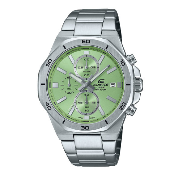 Casio Casio Edifice Men Chronograph Watch - Silver Green | EFV-640D-3AVUDF - Phones & Wearables - Lebanon