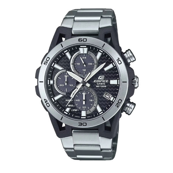 Casio Casio Edifice SOSPENSIONE Men Solar Chronograph Watch - Silver Black | EQS-960D-1AVUDF - Phones & Wearables - Lebanon