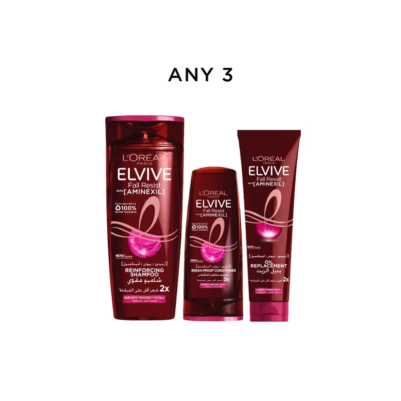 L'Oréal L'Oréal Paris Elvive Top Tier Shampoo, Conditioner & Oil Bundle - Beauty & Personal Care - Lebanon
