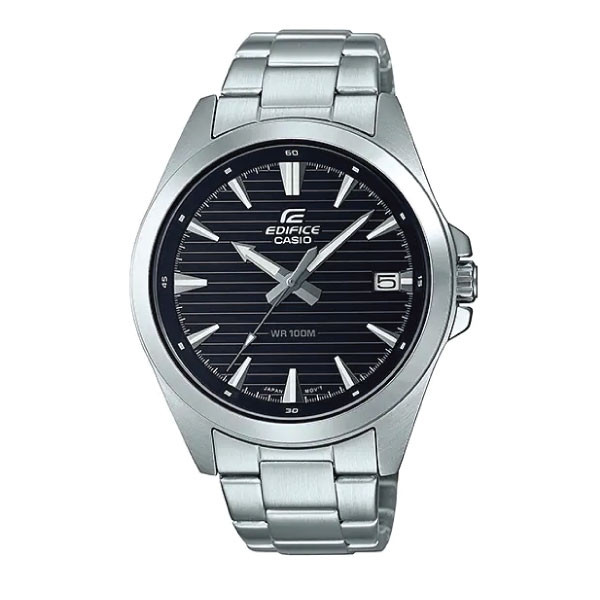 Casio Casio Edifice Men Analog Watch - Silver Black | EFV-140D-1AVUDF - Phones & Wearables - Lebanon