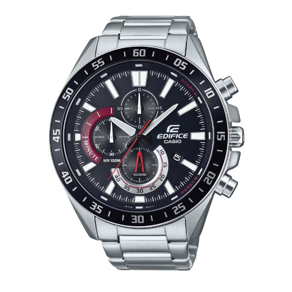 Casio Casio Edifice Men Chronograph Watch - Silver Black | EFV-620D-1A4VUDF - Phones & Wearables - Lebanon