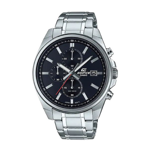 Casio Casio Edifice Men Chronograph Watch - Silver Black | EFV-610D-1AVUDF - Phones & Wearables - Lebanon