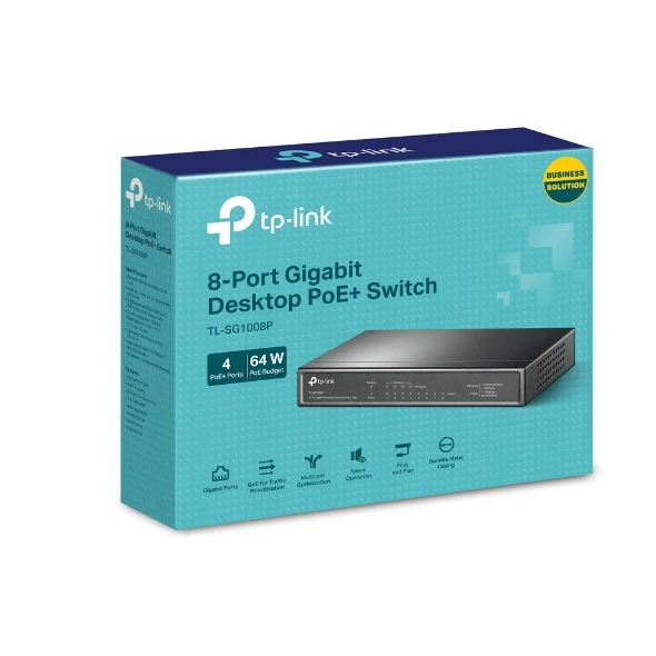 TP-Link TP-Link 8-Port Gigabit Desktop Switch with 4-Port PoE+ | SG1008P - Networking - Lebanon