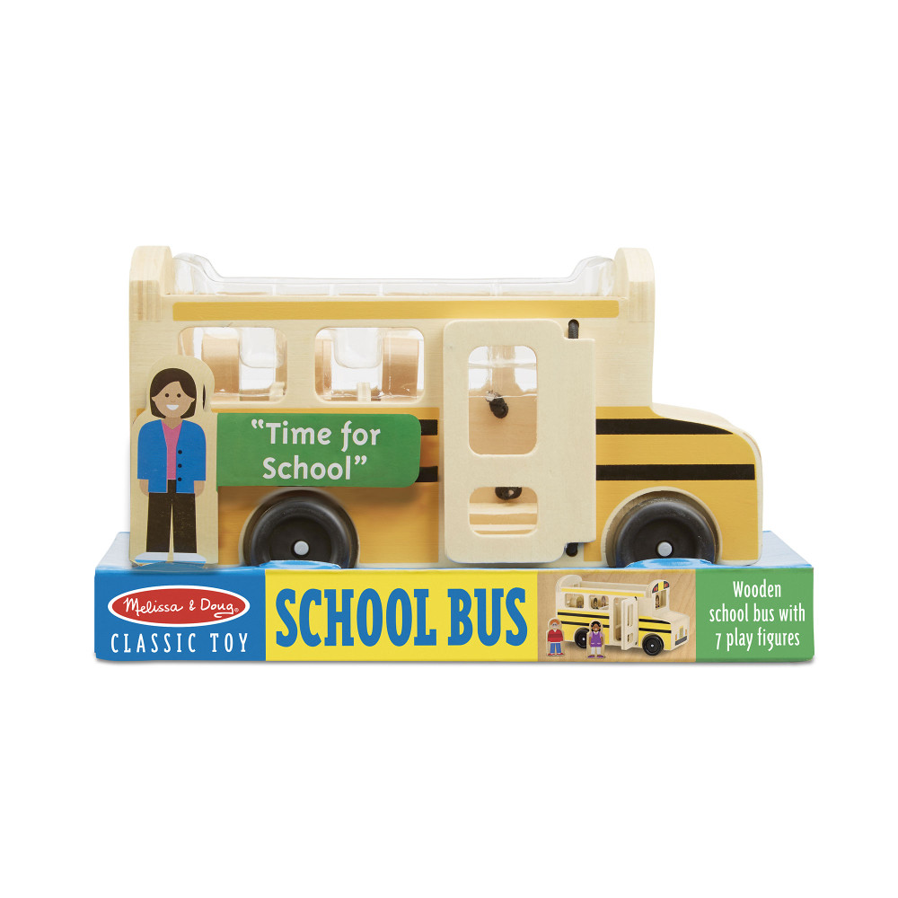 Melissa & Doug Wooden School Bus with 7 Figures | AL592-5 - Toys & Games - Lebanon