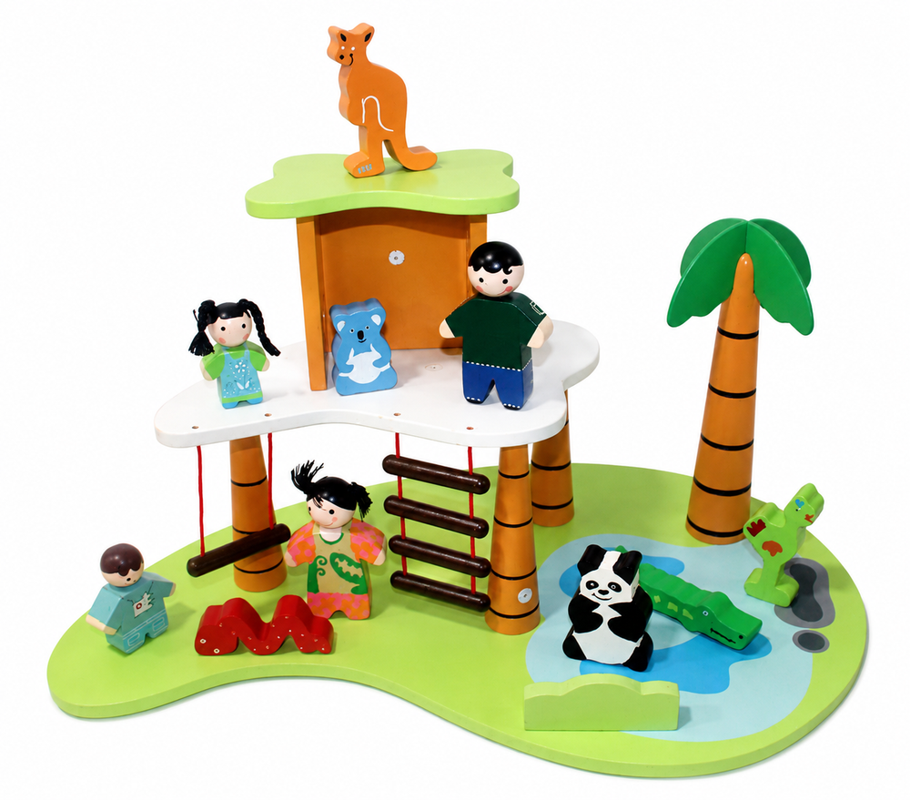 Wooden Zoo Adventure Play Set | AL592-32 - Toys & Games - Lebanon