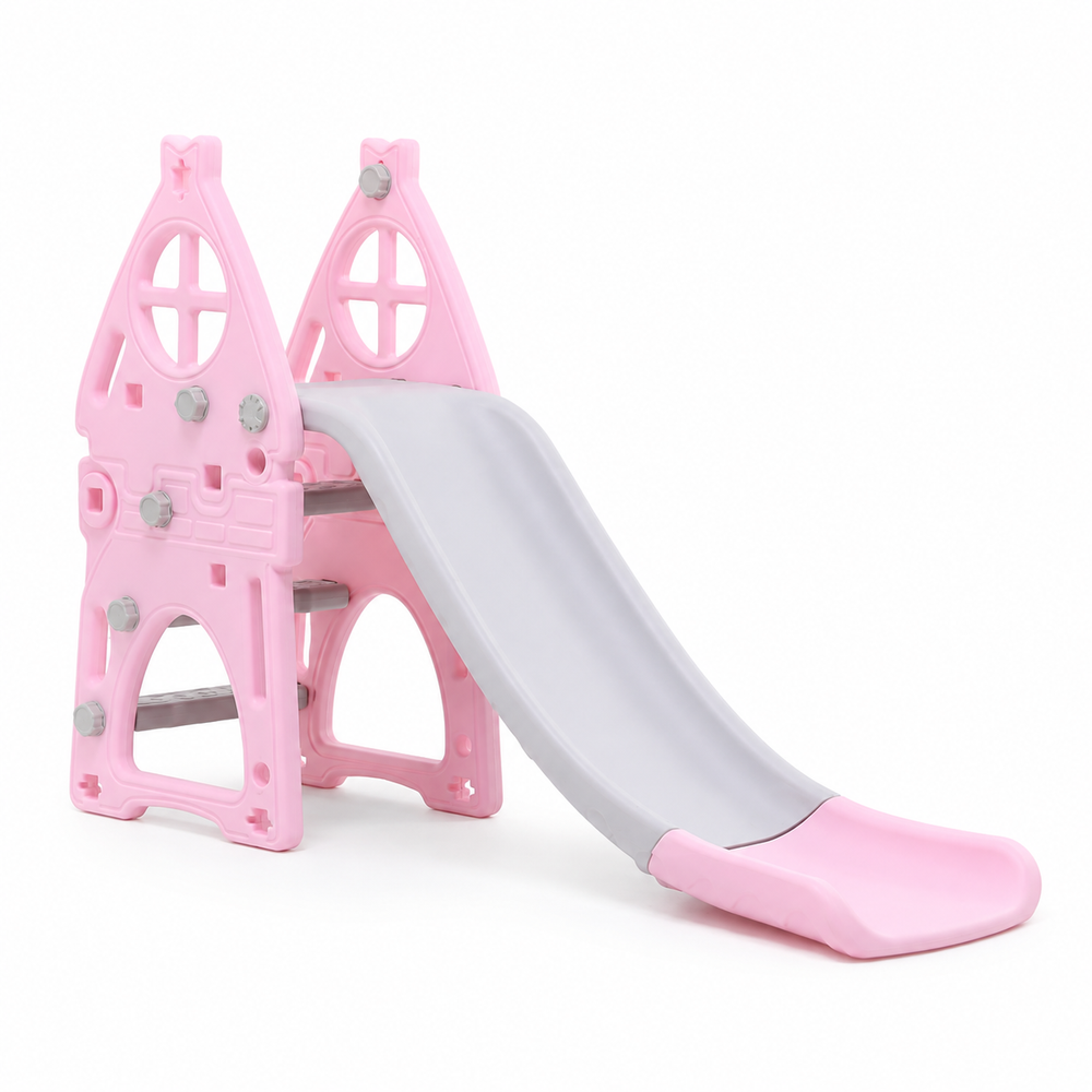 Kids Plastic Single Slide Pink & Gray 185cm | AL21124-12 - Toys & Games - Lebanon