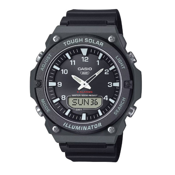 Casio Casio Men Solar-Powered Analog-Digital Watch - Black | AQ-S820W-1AVDF - Phones & Wearables - Lebanon